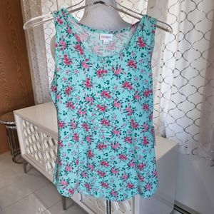 LuLaRoe Tank Top in Pink Blue Floral NWT